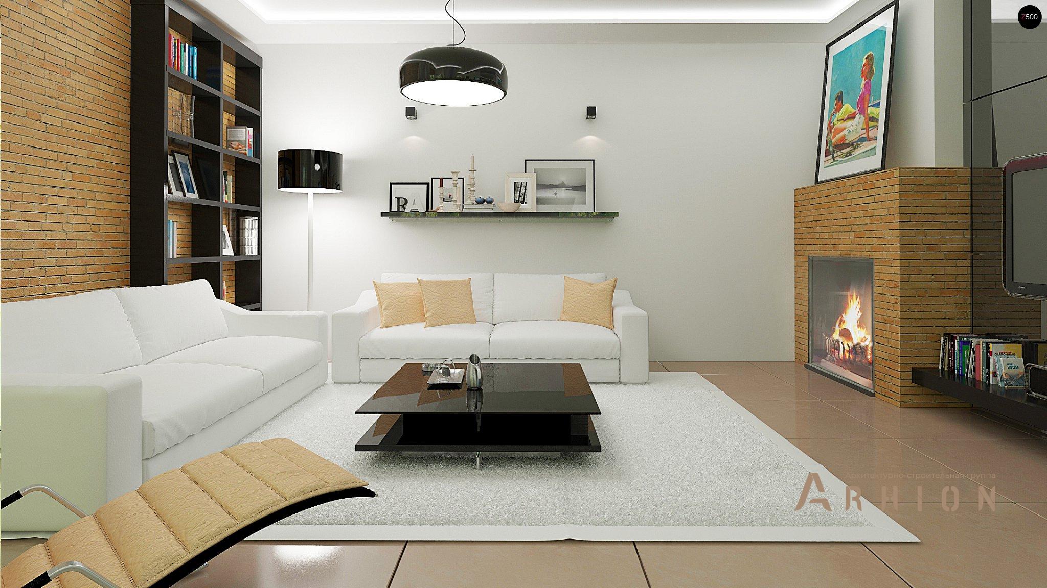 4. Проект одноэтажного дома в европейском стиле с четырехскатной, Z284 GP2, площадью - 211 кв c мансардой, терассой, балконом, гаражом